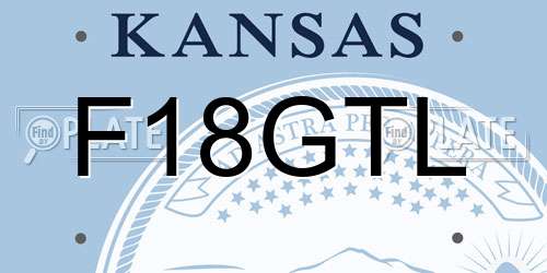 F18GTL Kansas License Plate