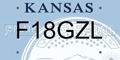 F18GZL Kansas License Plate