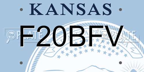 F20BFV Kansas License Plate
