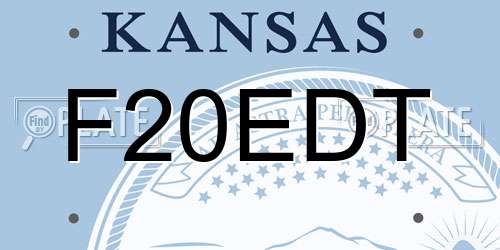 F20EDT Kansas License Plate