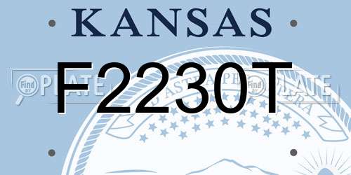 F2230T Kansas License Plate