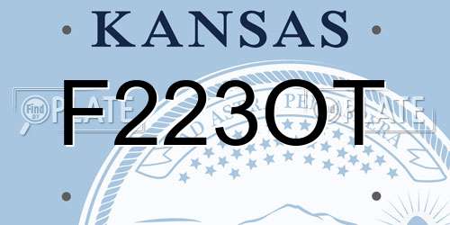 F223OT Kansas License Plate