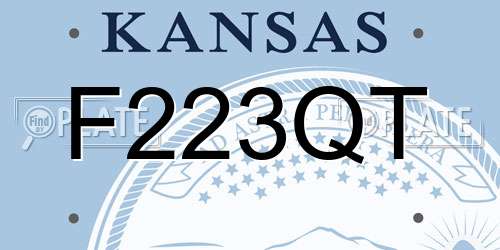 F223QT Kansas License Plate