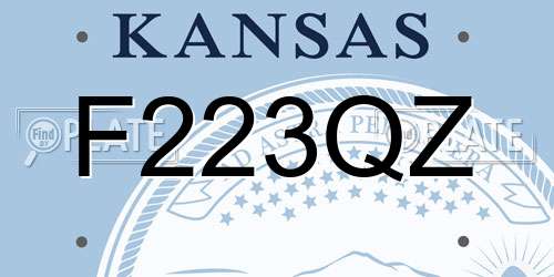 F223QZ Kansas License Plate