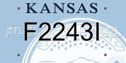 F2243I Kansas License Plate