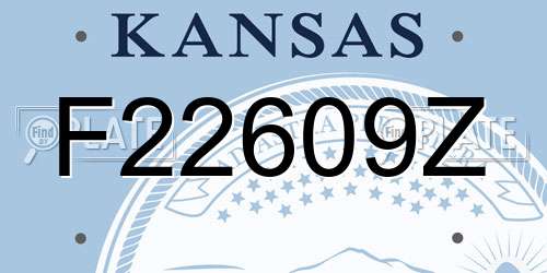F22609Z Kansas License Plate