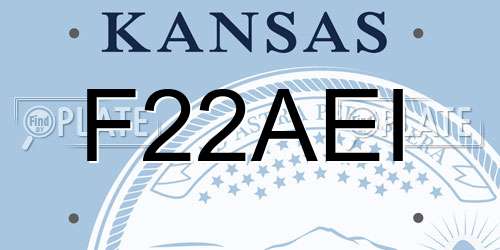 F22AEI Kansas License Plate