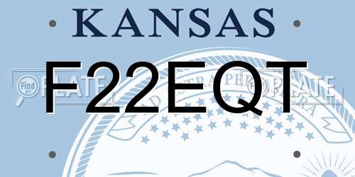 F22EQT Kansas License Plate