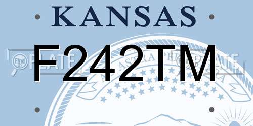 F242TM Kansas License Plate