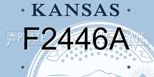 F2446A Kansas License Plate