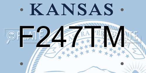 F247TM Kansas License Plate
