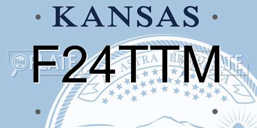 F24TTM Kansas License Plate