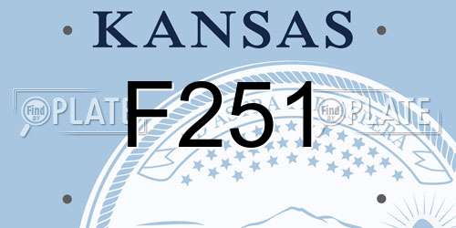 F251 Kansas License Plate