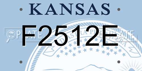 F2512E Kansas License Plate