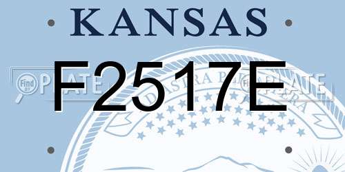 F2517E Kansas License Plate