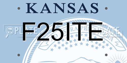 F25ITE Kansas License Plate