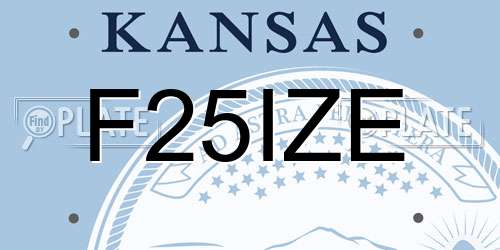 F25IZE Kansas License Plate