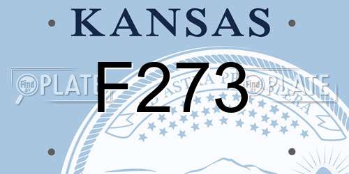 F273 Kansas License Plate