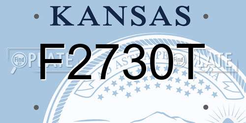 F2730T Kansas License Plate