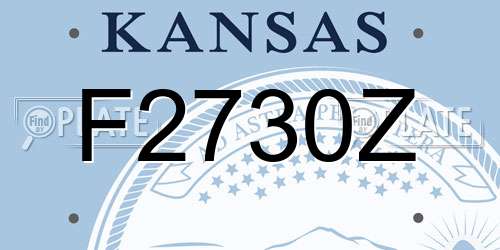 F2730Z Kansas License Plate