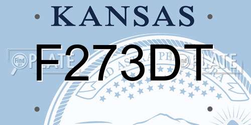 F273DT Kansas License Plate