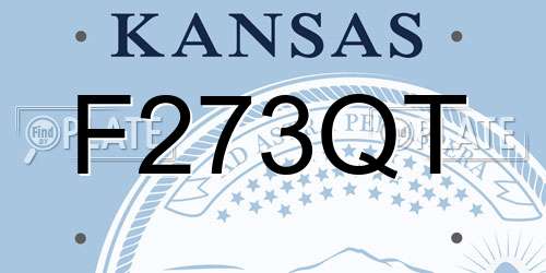 F273QT Kansas License Plate