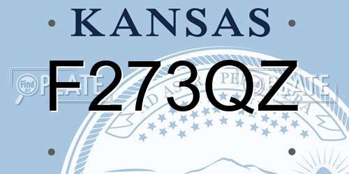 F273QZ Kansas License Plate