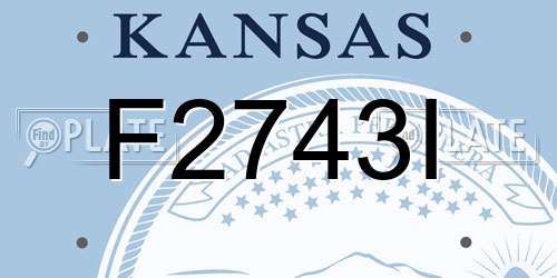 F2743I Kansas License Plate