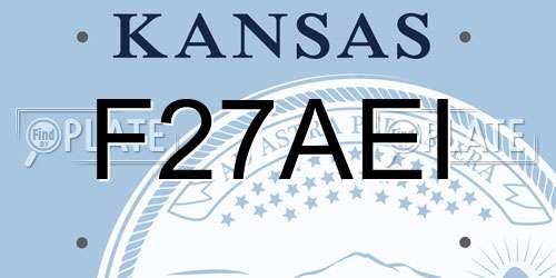 F27AEI Kansas License Plate