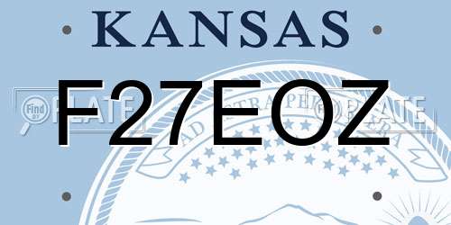 F27EOZ Kansas License Plate