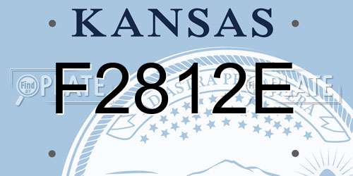 F2812E Kansas License Plate