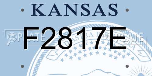 F2817E Kansas License Plate