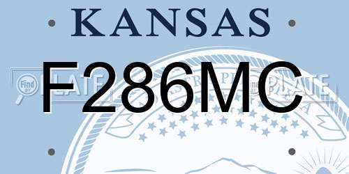 F286MC Kansas License Plate