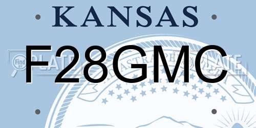 F28GMC Kansas License Plate
