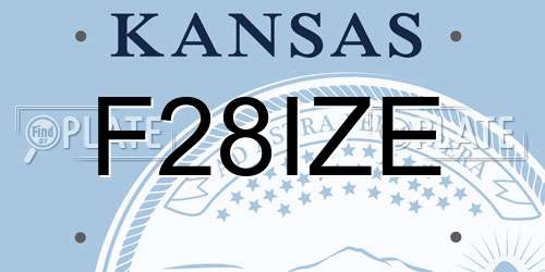 F28IZE Kansas License Plate
