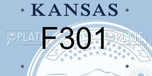 F301 Kansas License Plate