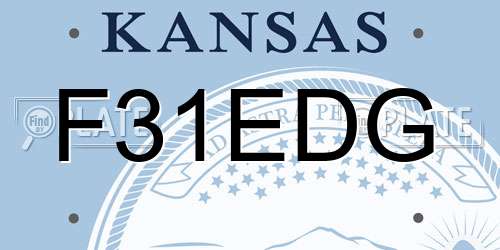 F31EDG Kansas License Plate