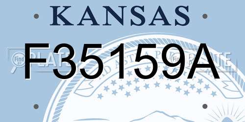 F35159A Kansas License Plate