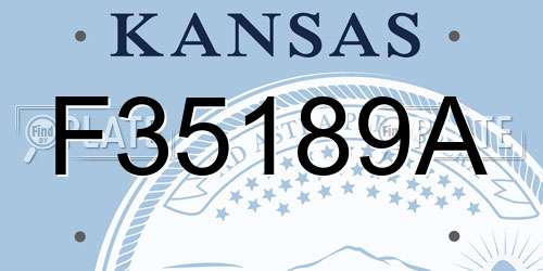 F35189A Kansas License Plate