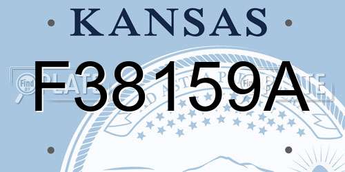 F38159A Kansas License Plate