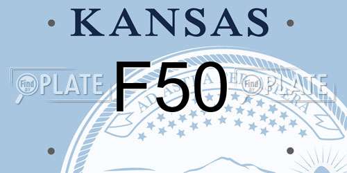 F50 Kansas License Plate