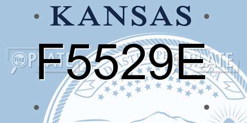 F5529E Kansas License Plate
