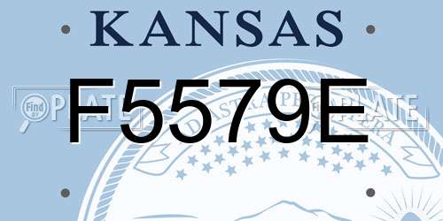 F5579E Kansas License Plate