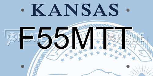 F55MTT Kansas License Plate