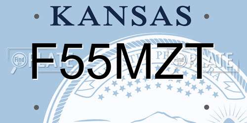 F55MZT Kansas License Plate