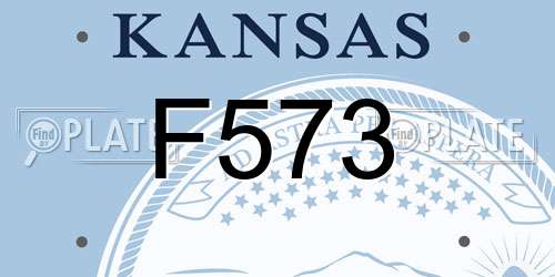 F573 Kansas License Plate