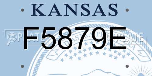 F5879E Kansas License Plate