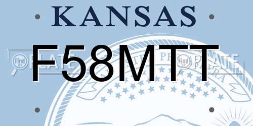 F58MTT Kansas License Plate
