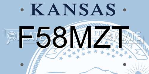 F58MZT Kansas License Plate