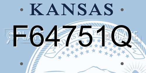 F64751Q Kansas License Plate